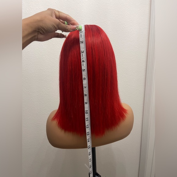 New! 12” Middle T Part, Straight Human Hair Bob Wig - Picture 6 of 11